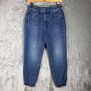 Rag & Bone Miramar Trompe L'Oeil Cotton Jogger Sweatpants Women's Large Blue